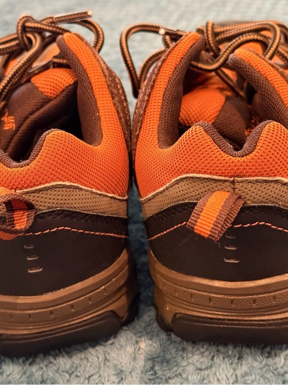 Columbia Beartooth Hiking Shoe Youth Boy Size 5 Waterproof Orange & Brown Boot - Picture 5 of 7